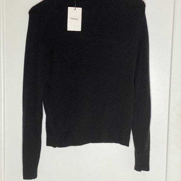 NWT Theory Black Cashmere Turtleneck Sweater - Picture 1 of 7